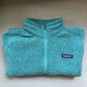 Patagonia Women’s Better Sweater 1/4 Zip Fleece in Aqua